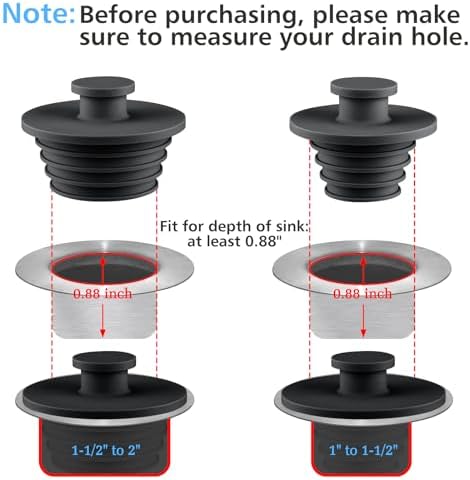 Aluvor 2pcs Bathtub Sink Stopper Set 1