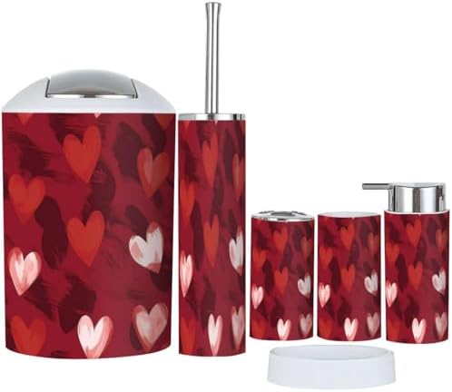 Boho Valentine Bathroom Accessory Set 6 Piece