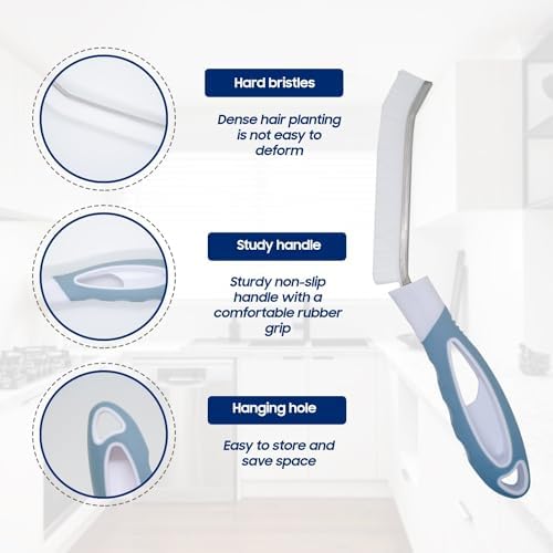 Anzutra 2PCS Hard Bristle Crevice Cleaning Brush Set