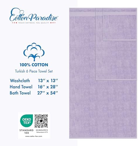 Cotton Paradise 6 Piece Lilac Towel Set 1