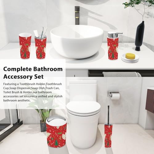 TRANQDEHOM 6-Piece Boho Bathroom Accessories Set 1