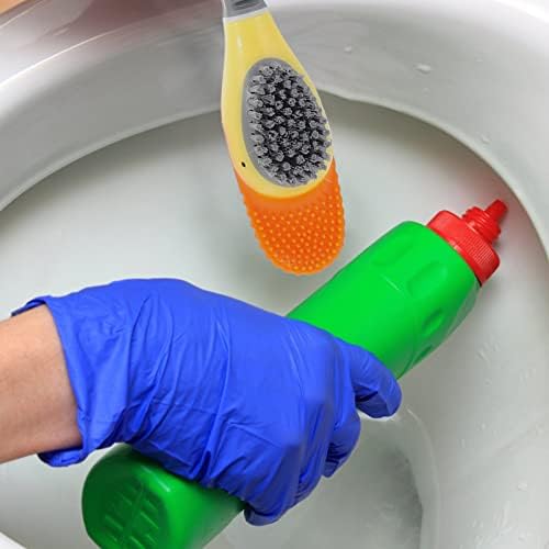Operitacx Silicone Toilet Brush with Wall Mounted Holder