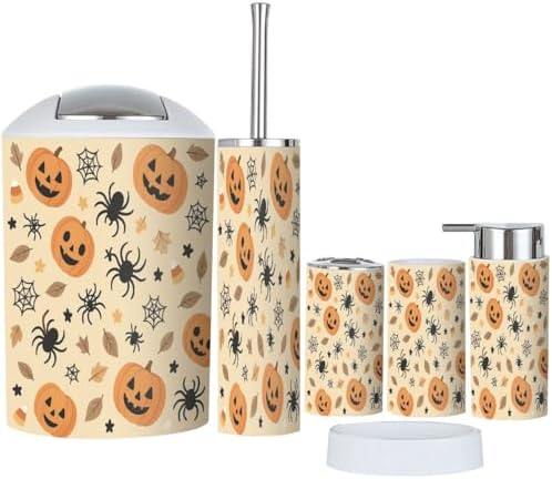 Boho Halloween Bathroom Accessory Set 6 Piece