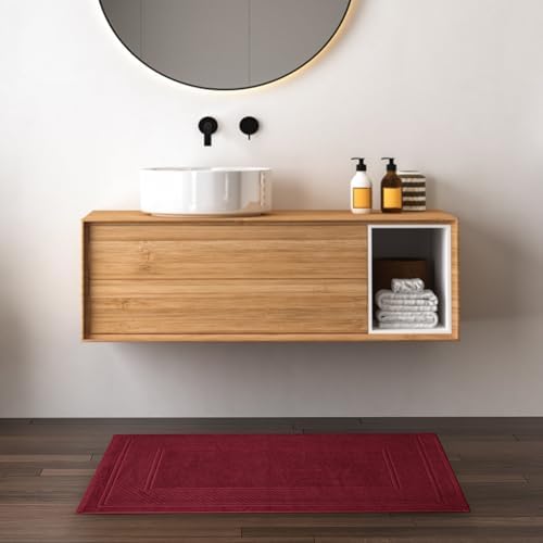 Avalon Towels Red Bath Mat Set of 2 22x34 Inches