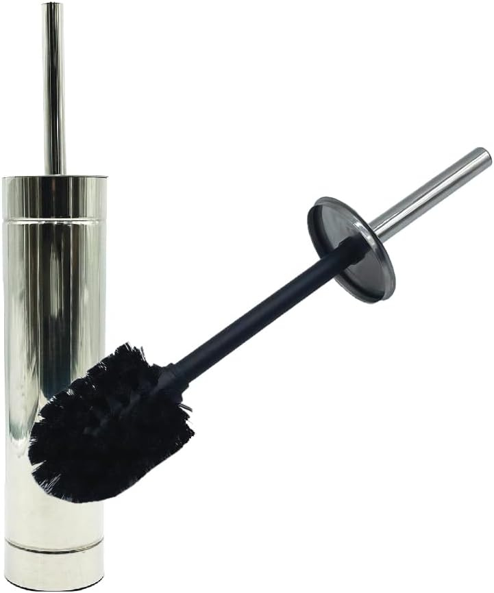 TRIO HOME Toilet Brush Set with Holder 2 Pack Chrome