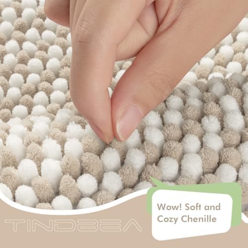 Tindbea Starryle Bath Rug Set 2 Piece Khaki