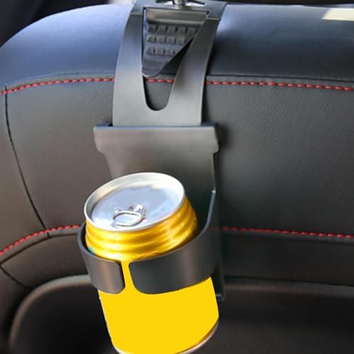 Tomotato Black Car Cup Holder for Water Bottles and Soda Cans