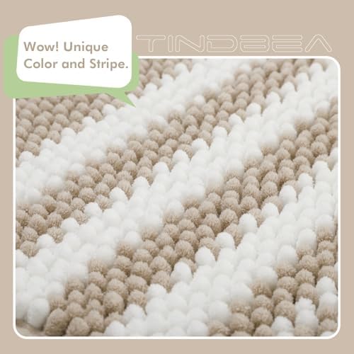 Tindbea Starryle Bath Rug Set 2 Piece Khaki