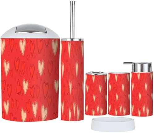 Boho Cute Bathroom Accessory Set 6 Piece