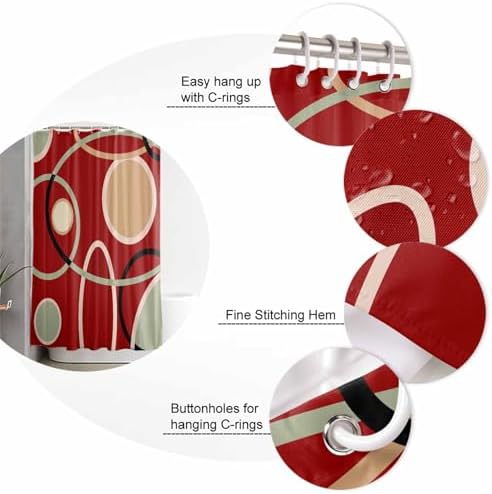 ZOE GARDEN Geometric Red Bathroom Set