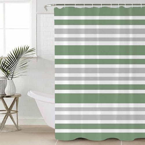 ZOE GARDEN Sage Green Bathroom Set with Curtain Rug and Accessories 1