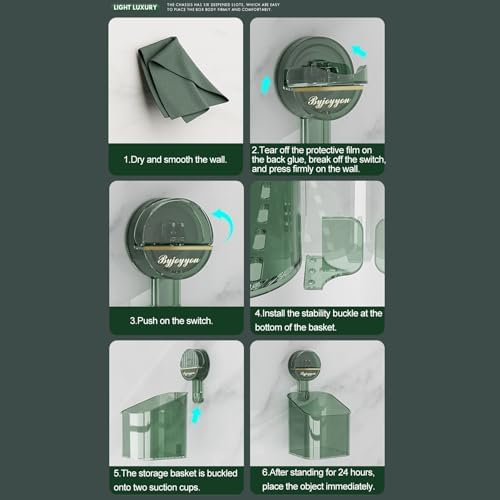 SONGBIRDTH Removable Shower Caddy with Suction Cup and Drainage Holes