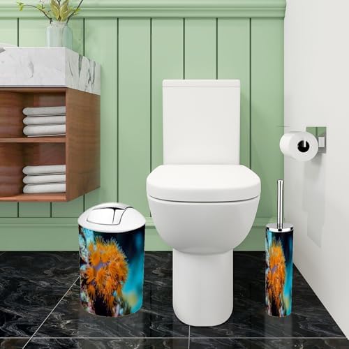 Boho Coral Bathroom Accessory Set 6 Piece
