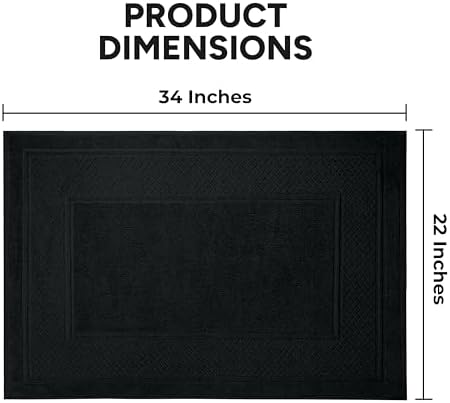 Avalon Towels Black Bath Mat Set of 2 1