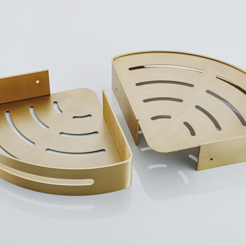Hoinerus Brushed Gold 2-Pack Shower Caddy Organizer