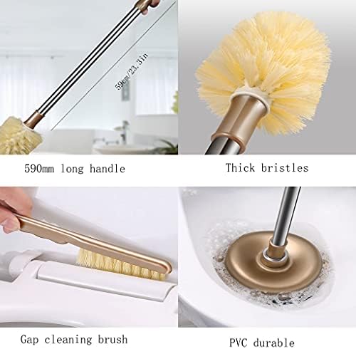 Toilet Brush and Holder Set with Strong Bristles
