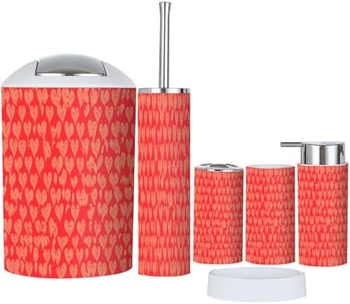Boho Cute Bathroom Accessory Set 6 Piece 1