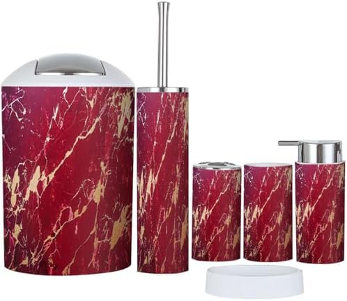 Boho Modern 6-Piece Bathroom Accessory Set