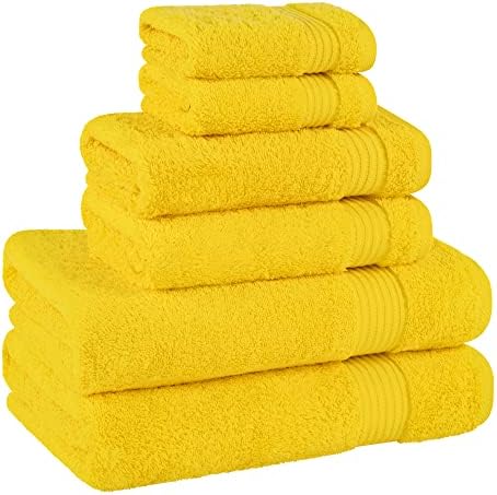 Cotton Paradise 6 Piece Yellow Towel Set 1