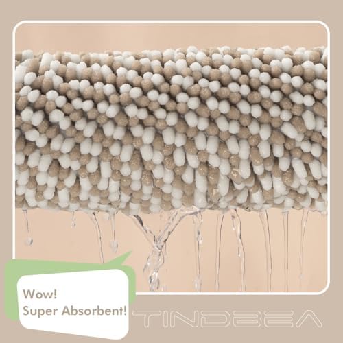 Tindbea Starryle Bath Rug Set 2 Piece Khaki