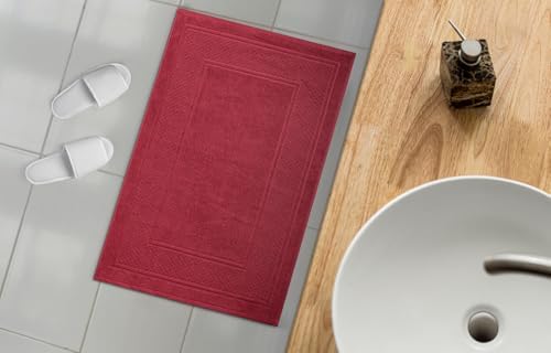 Avalon Towels Red Bath Mat Set of 2 22x34 Inches