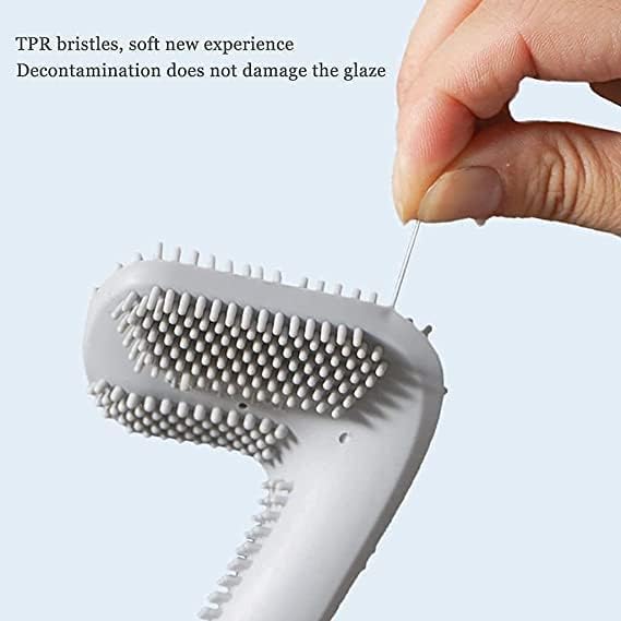 Oariv Silicon Toilet Brush with Golf Head and Slim Handle