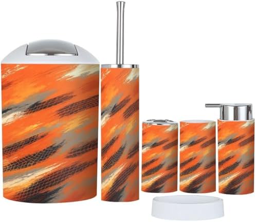Boho Style Bathroom Accessory Set 6 Piece