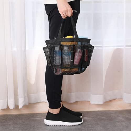 Ibluelover Shower Tote with 8 Pockets and Inner Compartment