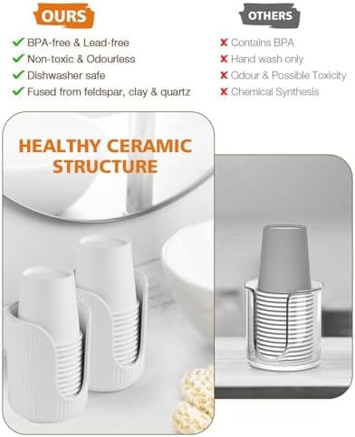 Convenient Bathroom Cup Dispenser for Mouthwash Cups White