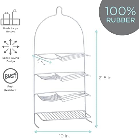 Bath Bliss 4 Tier Shower Caddy with Hooks