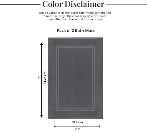 Tens Towels Pack of 2 Dark Grey Bath Mats