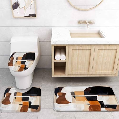 ZOE GARDEN Boho Black Brown Bath Set