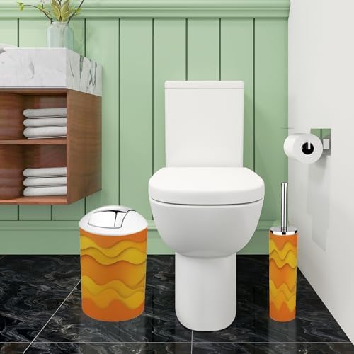 Boho 6-Piece Bathroom Accessory Set in Orange and Yellow Gradient
