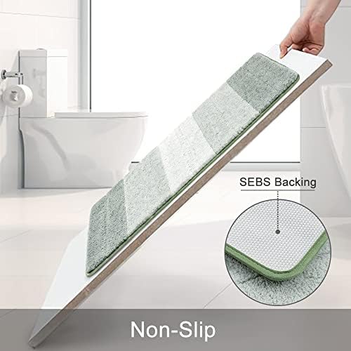 Kmson Ombre Bath Mat Green 20x32
