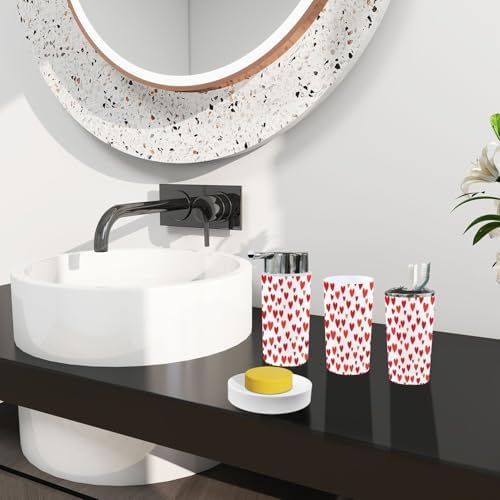 Boho Love Heart Bathroom Accessory Set 6 Piece