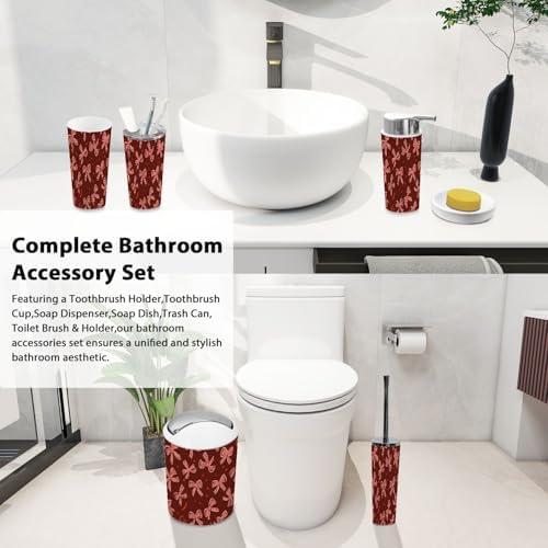 Boho Trendy Bathroom Accessory Set 6 Piece
