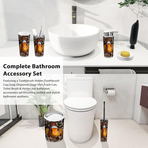 Boho Anemone Bathroom Accessory Set 6 Piece