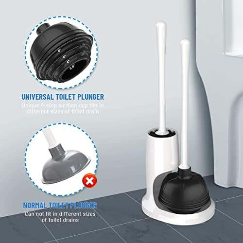 UPTRONIC Toilet Plunger and Brush Set 1