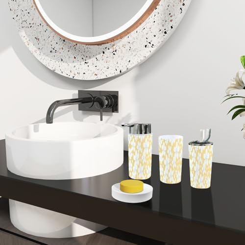 Boho Retro Bathroom Accessories Set 6 Piece