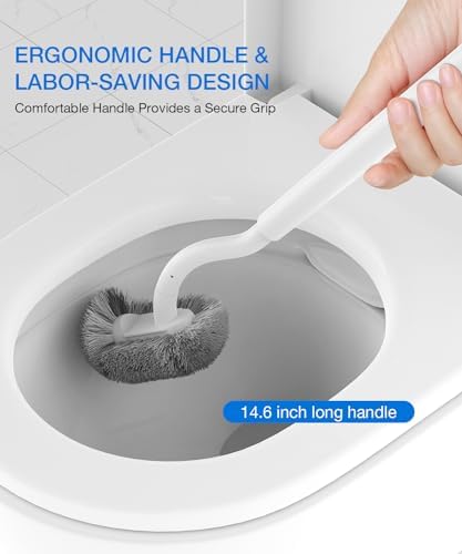 OSCIOSS Toilet Cleaner Brush Set 2 Pack Wall Mounted