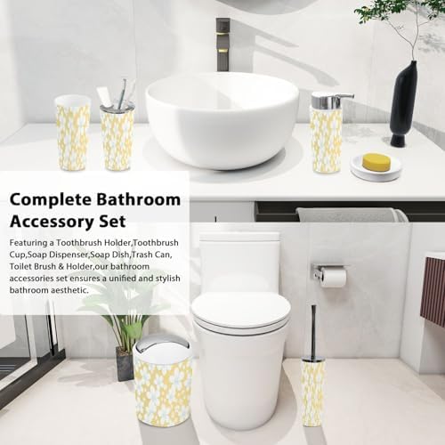 Boho Retro Bathroom Accessories Set 6 Piece