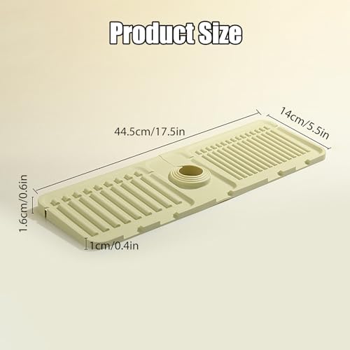 Swicado Faucet Mat - Premium Silicone Splash Guard for Kitchen Bath
