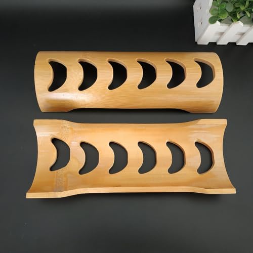 1PC Bamboo Tea Cup Rack 6 Slots Display Holder