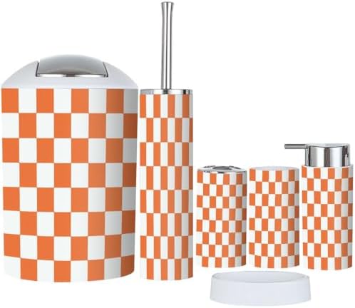 TRANQDEHOM 6 Piece Boho Retro Bathroom Accessory Set