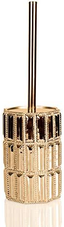 Nu Steel Resin Toilet Brush with Holder Gold Finish