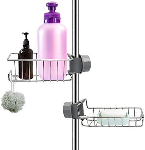Mokife 2 Pack No Drill Shower Caddy Stainless Steel