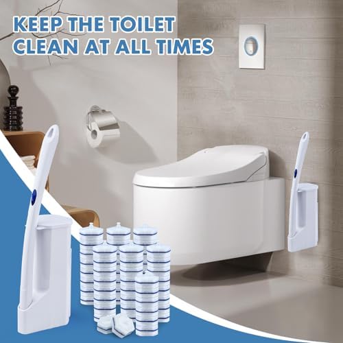 COBETE Toilet Brush Wand Kit with 56 Refills 1