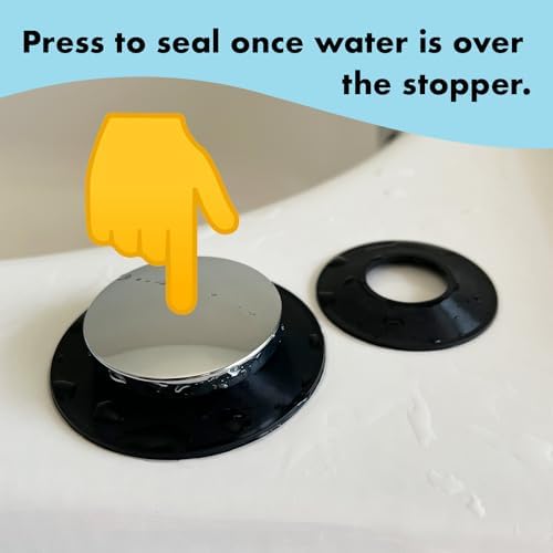 DrainFunnel Chrome Bathtub Stopper for 13-17 Drains