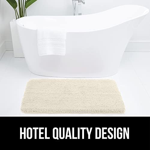 Gorilla Grip Premium Luxury Bath Rug Ivory 36x24