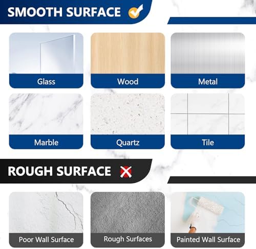 FGSAEOR 4Pack Adhesive Hooks for Shower Caddy
